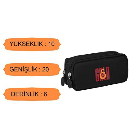 Galatasaray 2 Bölmeli Logo Baskılı Kalemlik Siyah (24506)