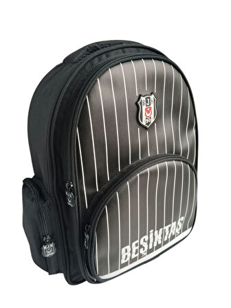 Beşiktaş Çubuk Desenli Suni Deri Okul Sırt Çantası 25352