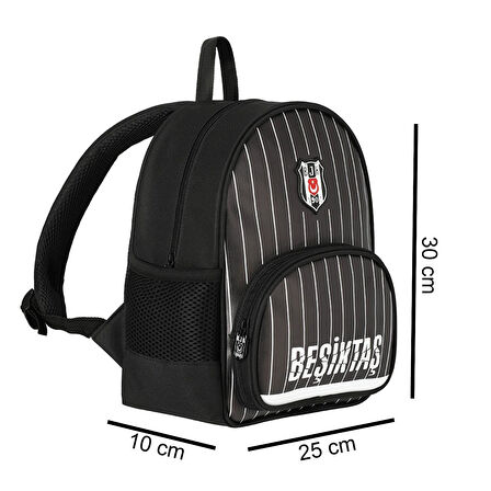 Beşiktaş 2 Bölmeli İnce Çubuklu Suni Deri Anaokulu Okul Sırt Çantası (25353)