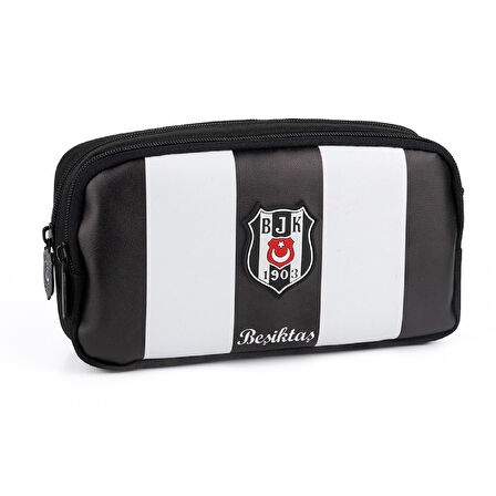 Beşiktaş 2 Bölmeli Çubuklu Suni Deri Kalemlik (25359)