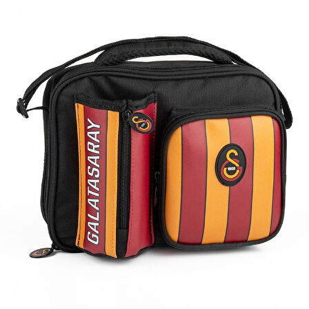 Galatasaray 2 Bölmeli Çubuklu Suni Deri Beslenme Çantası (25558)