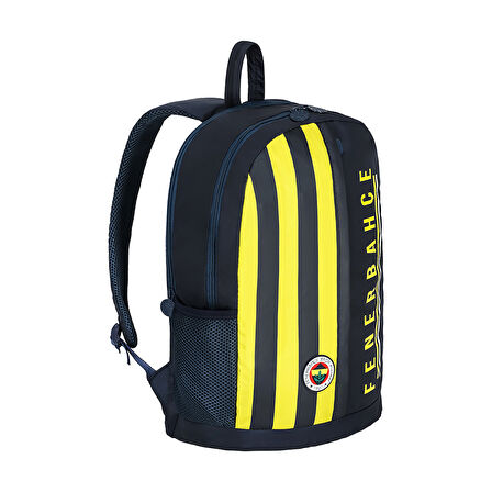 Fenerbahçe Lisanslı Amblemli Çubuklu Paraşüt Kumaş Okul Sırt Çantası (25701)