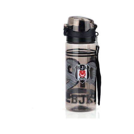 Beşiktaş Lisanslı 500ML Pipetli Kilitli Kapaklı Siyah Matara 26369