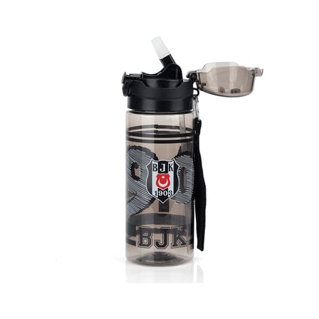Beşiktaş Lisanslı 500ML Pipetli Kilitli Kapaklı Siyah Matara 26369