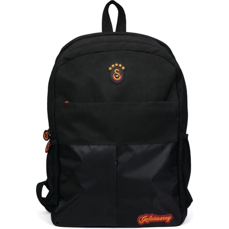 Galatasaray Okul Çantası Siyah Su Geçirmez Laptop Bölmeli 3 Bölmeli Sırt Çantası