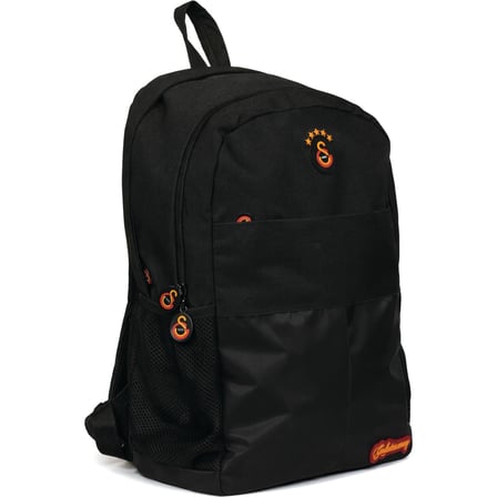 Galatasaray Okul Çantası Siyah Su Geçirmez Laptop Bölmeli 3 Bölmeli Sırt Çantası