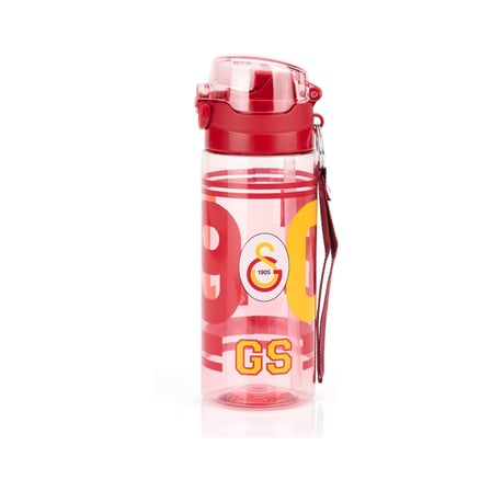 Galatasaray Lisanslı 500ML Kilitli Kapaklı Kırmızı Su Matarası 26567