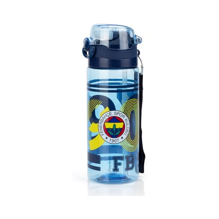 Fenerbahçe Lisanslı 500ML Pipetli Kilitli Kapaklı Mavi Su Matarası 26769