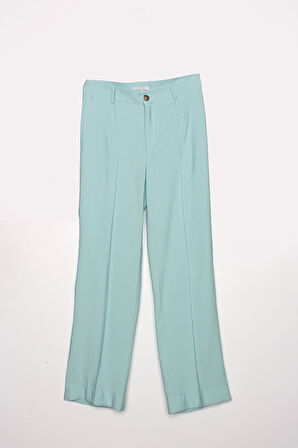 Mint-Çimalı Rahat Kalıp Pantolon