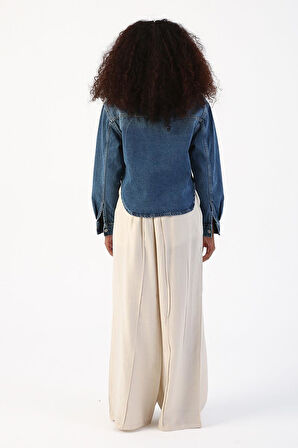 Mavi-Crop Denim Ceket