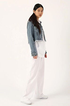 Mavi-Crop Denim Ceket