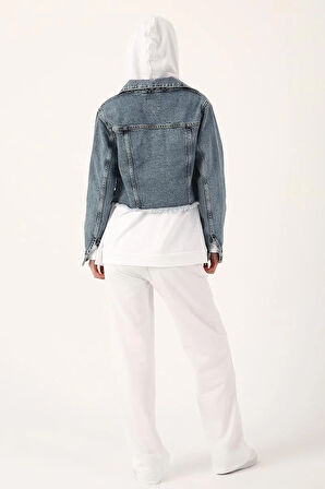Mavi-Crop Denim Ceket