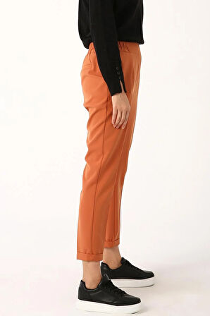 Tarçın-Beli Lastikli Havuc Pantolon