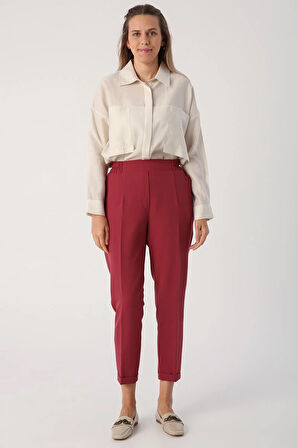 Vişne Çürüğü-Beli Lastikli Havuc Pantolon