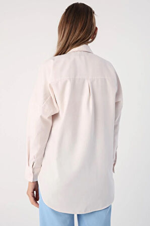 Açık Pembe-Oversize Basic Gömlek
