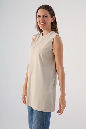 Taş-Kolsuz T-Shirt Tunik