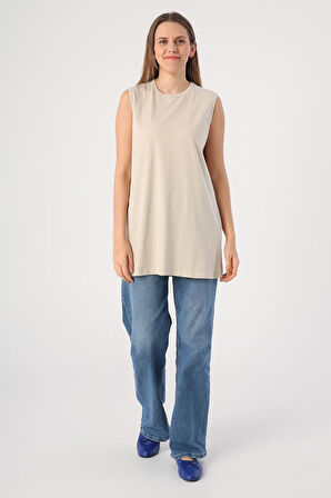 Taş-Kolsuz T-Shirt Tunik