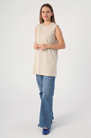 Taş-Kolsuz T-Shirt Tunik