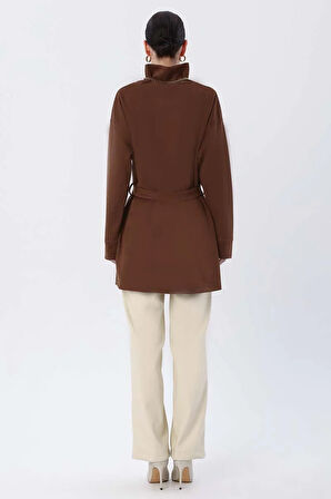 Kahve-Kuşaklı Balıkçı Yaka Tunik