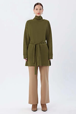 Yeşil-Kuşaklı Balıkçı Yaka Tunik