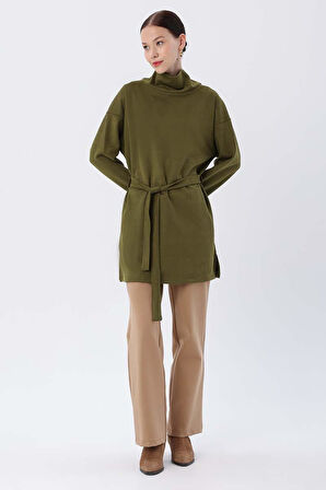 Yeşil-Kuşaklı Balıkçı Yaka Tunik