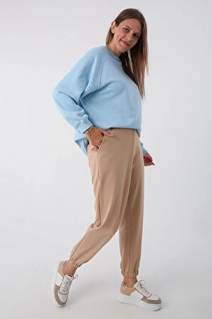 Bej-Jogger Eşofman Altı