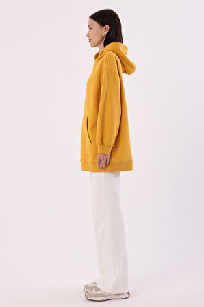 Hardal-Kanguru Cepli Oversize Sweatshirt