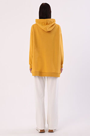 Hardal-Kanguru Cepli Oversize Sweatshirt
