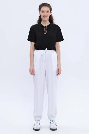Beyaz-Jogger Pantolon