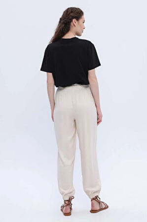 Ekru-Jogger Pantolon