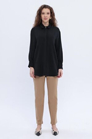 Allday 24Ds51263Al0 Gizli Patlı Metal Düğmeli Gömlek Kadın Tunik
