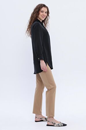 Allday 24Ds51263Al0 Gizli Patlı Metal Düğmeli Gömlek Kadın Tunik