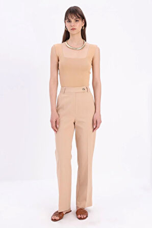 Bisküvi-Pamuklu Kumaş Pantolon