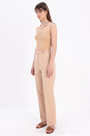 Bisküvi-Pamuklu Kumaş Pantolon