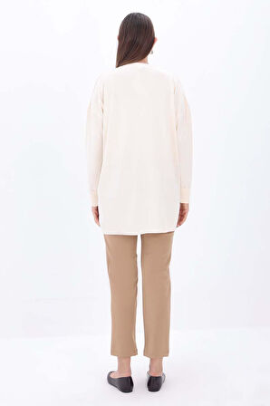 Ten-Bisiklet Yaka Triko Tunik