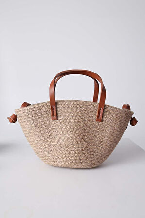 Taba-Küçük Boy Hasır Çapraz Askılı Çanta