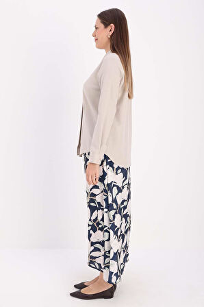 Bej-Pamuklu Gizli Patlı Gömlek