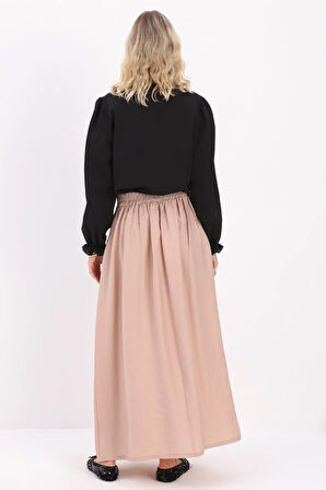 Vizon-Pileli Kloş Etek