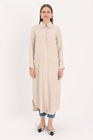 Taş-Gizli Patlı Gömlek Tunik