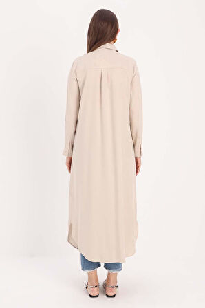 Taş-Gizli Patlı Gömlek Tunik