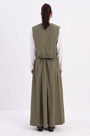 Haki-Yelekli Etekli Takım