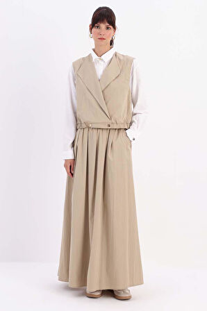 Kum-Yelekli Etekli Takım