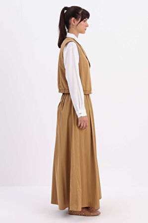 Camel-Yelekli Etekli Takım