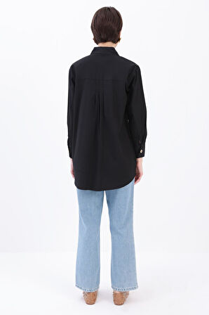 Siyah-Cepli Gömlek Tunik