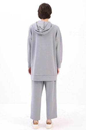 Gri-Kanguru Cepli Eşofman Takımı