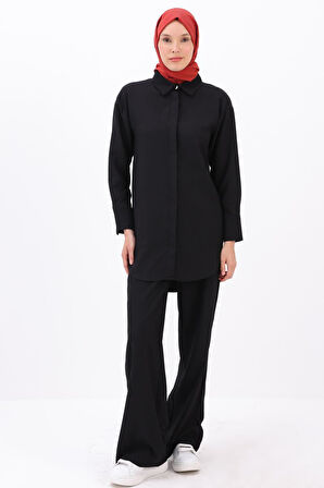 Siyah-GÖMLEKLİ PANTOLONLU TAKIM