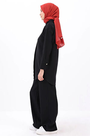 Siyah-GÖMLEKLİ PANTOLONLU TAKIM