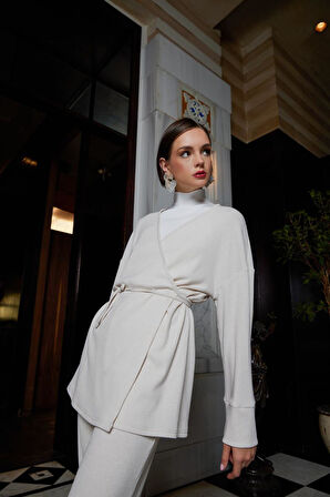 Bej-Krovaze Pantalonlu Takım