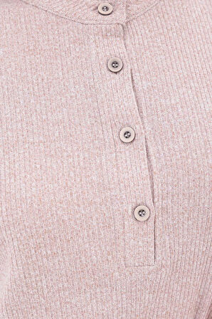 Vizon-Yarım Patlı Kuşaklı Pantolonlu Takım