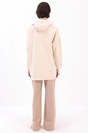 Taş-Kapüşonlu Sweat Tunik